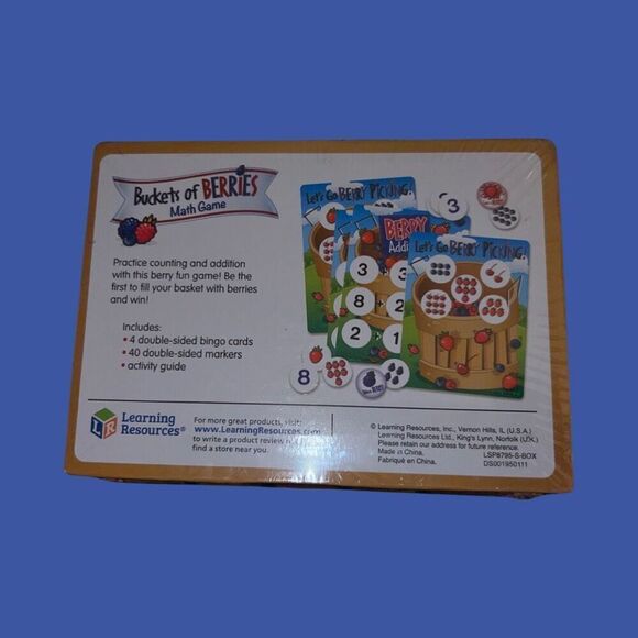 NIP Sealed Learning Resources Buckets Of Berries Math Game - Picture 2 of 4